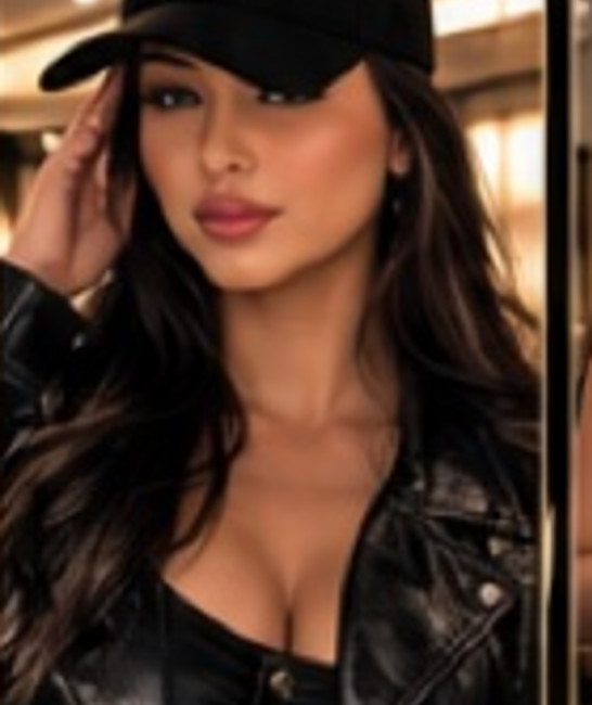 JMobile model wearing a black branded hat